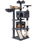 Cat Tree Topeakmart de vários níveis 144,5 cm com 2 condomínios e arranhões