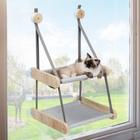 Cat Window Perch Pequlti Rede de janela para gatos de dupla camada