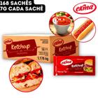 Catchup Ketchup Molho Lanche Sachê 7g Ekma - CX 168 Sachês