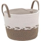 CATERRINE CESTA 24x35x34cm TECIDO MARROM GRANDE