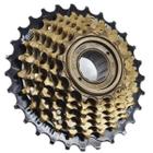 Catraca Roda Livre Bike Shimano Tz 500 Rosca 7v 14/28 Dentes Esferada Dourada Ciclista Passeio Trava Horário Solta