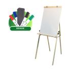 Cavalete Flip Chart Dobrável Quadro Branco Luxo + 4 canetas + 1 apagador