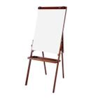 Cavalete Flip Chart Porta Bloco Compacto Quadro Branco Madeira Mogno Com Suporte Para Canetas Souza 2515