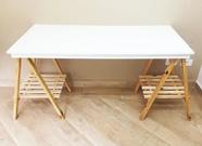 Cavalete Para apoio balcão suporte de mesa, madeira pinus C/ Estrado