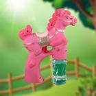 Cavalo Bolhudo Elétrica Brinquedo Pop Tik Tok Lança Bolhas Sabão Mágica Criança Infantil - Rosa