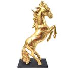 Cavalo Decorativo Dourado 40X22X9Cm Escultura Pet Decor - Inigual