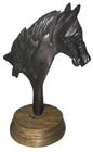 Cavalo Em Bronze Oxidado Estatueta Decoração Haras Arte Bela