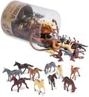 Cavalos de Brinquedo Sortidos em Miniatura para Crianças 3+, 60 Pçs de 2' - Terra por Battat