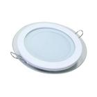 CDSP - Luminaria Lampada LED 18W Plafon Embutir Redonda Borda de Vidro