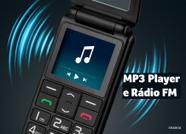 Celular Flip Vita Lite Dual Chip Rádio FM + MP3 + Bluetooth
