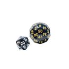 Central Dice - D50 de 40mm: Opaco Preto e Dourado - Central