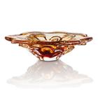 Centro De Mesa Em Cristal Murano Âmbar - São Marcos 30Cm