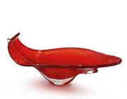 Centro De Mesa Em Cristal Murano Vermelho - São Marcos 56Cm