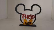 Centros De Mesa Mickey  12 Peças Pintado De Preto Atras