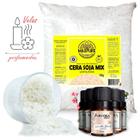 Cera Mix Soja Lentilhada 1Kg + 2 Essencia 30Ml Vanilla Black - Maxpure