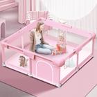 Cercadinho de bebê Jaobeem Pink Little Princess 127x127cm interno/externo