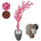 Cerejeira Japonesa Artificial Curvada Pink Grande Vaso Decorativo - Flor de Mentirinha