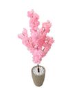 Cerejeira Rosa Bebê Flor Artificial com Vaso Decoração