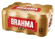 Cerveja Brahma Zero Descartável Lata 350ml - c/ 12