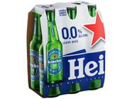 Cerveja Heineken 0.0 sem Álcool Puro Malte Pilsen  - Lager 6 Garrafas Long Neck 330ml