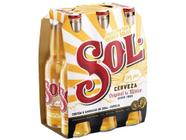 Cerveja Sol Premium Puro malte Pilsen - 6 Unidades Long Neck 330ml