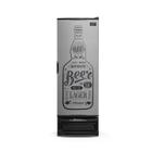 Cervejeira Gelopar 410 Litros Porta Cega Adesivada Tipo Inox Preta GRBA-400 GW TI-127v