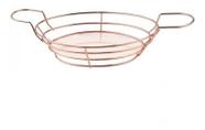 Cesta Aramado Decoração Oval Rose Gold Com Alça