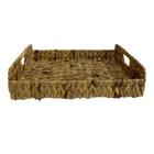 Cesta Bandeja Palha Natural Retangular M 35x26x15Cm