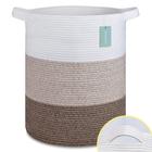 Cesta BOSROTY, cobertor grande, 72L, lavanderia, berçário, branco/marrom