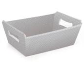 Cesta Cartao Cristalino Prata 27x18x9cm 252570 Oportunidade - Cromus