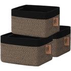 Cesta de armazenamento COMFY-HOMI Cotton Rope Square 13,5 x 11 x 9,5 cm, pacote com 3