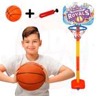 Cesta De Basquete Infantil Pedestal Regulável + Bola de Basquete E Bomba De Ar