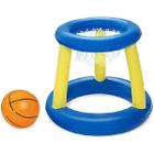 Cesta de basquete inflável flutuante piscina com bola