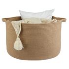 Cesta de corda tecida XUANGUO Grande para cobertores 56x36cm