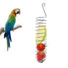 Cesta de frutas vegetais de aço inoxidável com poleiro para alimentação de pássaros de estimação - Zerodis