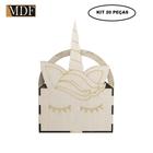 Cesta de Unicornio com Alça para Decoração Kit 20 Un. Mdf Madeira Gel Branco - ATACADÃO DO ARTESANATO MDF