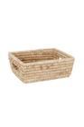 Cesta Le Dhaka de Rattan Bege com Alça Retangular 26x21x10cm