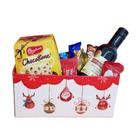 Cesta Natal Grandes Marcas Pelúcia Chocolates Vinho Panetone - Paraíso do Conjunto