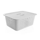 Cesta Organizadora G Com Tampa 14,5L Branco - Ou