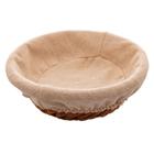 Cesta Redonda com Forro Lyor de Rattan Plástico 21cm x 7cm