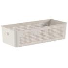 Cesto 4,5L Organizador OU Flow Bege 9cm x 15cm x 34cm