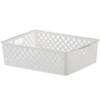 Cesto (Caixa) Organizador Quadratta Branco 27x21x8cm Ref. 891 - PARAMOUNT