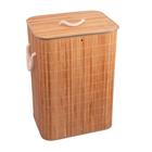 Cesto De Bambu com Tampa Para Roupas 40x30x57cm Lyor