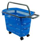 Cesto de Compras Azul C/ Rodas Dellaplast D-300