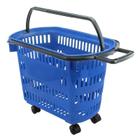 Cesto De Compras D300 Dellaplast 30L Com Rodas Azul