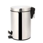 Cesto De Lixo 12L Aço Inox Com Pedal Banheiro Cozinha Clink