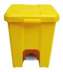 Cesto De Lixo 15 Litros Com Pedal Amarelo - Jsn