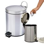 Cesto De Lixo 3Lts 100% Inox Com Pedal Banheiro E Cozinha - Wincy