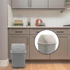 Cesto De Lixo Basculante Lixeira Tampa Para Banheiro Cozinha 4,5 Litros Fechamento Suave Lata Para Mesa De Bancada