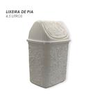 Cesto de Lixo Basculante Renda Floral 4,5 litros Branco - Uninjet